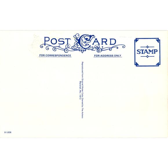 Christmas Naked Babies Postcard Rover Sled Asher Reproduction 1972 Unposted - Picture 2 of 2